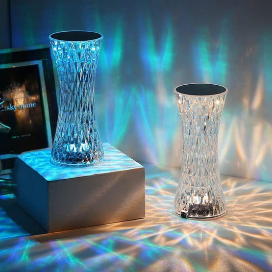 ✨ Crystal Rechargeable Table Lamp – 16-Color Touch Control Night Light ✨